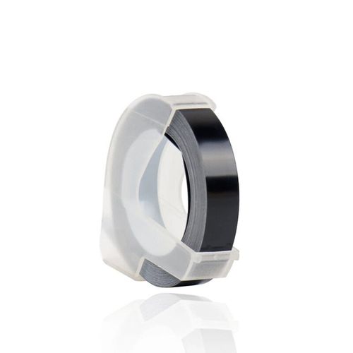 Ruban d'Étiquettes 3D Compatible avec Dymo Motex E101 EAth,Gaufrage Manuel,12965 1610,9mm,1 Pièce - Type Black-9mm