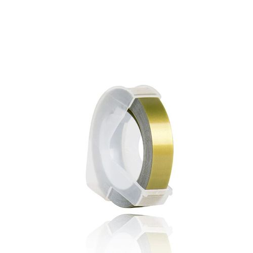 Ruban d'Étiquettes 3D Compatible avec Dymo Motex E101 EAth,Gaufrage Manuel,12965 1610,9mm,1 Pièce - Type Gold-9mm