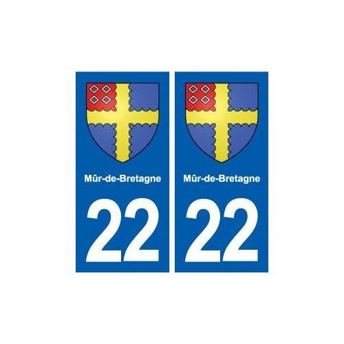 22 Mr-De-Bretagne Blason Ville Autocollant Plaque Sticker - Droits