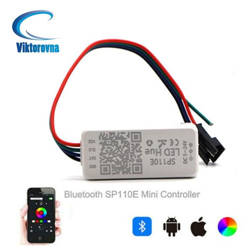 Contrôleur compatible Bluetooth Pixel Light,Bande LED,éventuelles 110E,WS2811,WS2812B,SK6812,RGB,RGBW,APA102,WS2801 Pixels