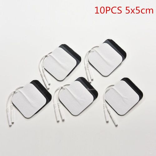 2 Pièces/Lot Électrodes Pour Les Dizaines Machine De Thérapie Numérique Ems Masseur Nerf Muscle Stimulateur Soulagement De La Douleur - Type 10pcs 5x5cm