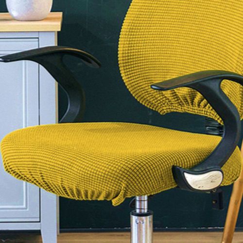Juste De Chaise D'ordinateur En Spandex Moderne,4 Couleurs,Polyester,Tissu Élastique,Housse De Chaise De Bureau,Facile À Laver,Amovible