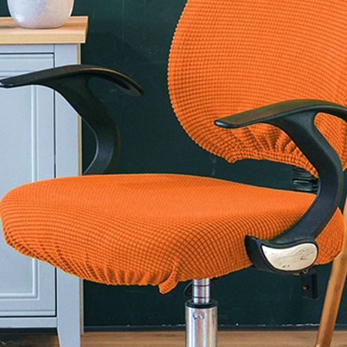 Juste De Chaise D'ordinateur En Spandex Moderne,4 Couleurs,Polyester,Tissu Élastique,Housse De Chaise De Bureau,Facile À Laver,Amovible