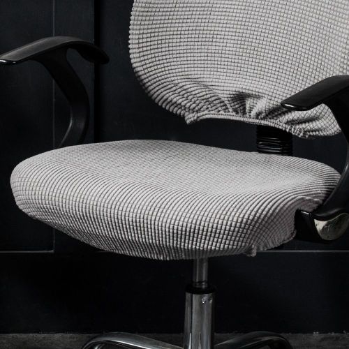 Juste De Chaise D'ordinateur En Spandex Moderne,4 Couleurs,Polyester,Tissu Élastique,Housse De Chaise De Bureau,Facile À Laver,Amovible