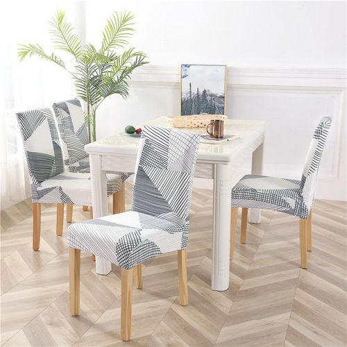 Juste De Chaise De Salle À Manger Imprimée Élastique,Housse De Siège De Cuisine Moderne,Housse De Chaise Commandée Pour Banquet,Fête De Mariage,Perfecto