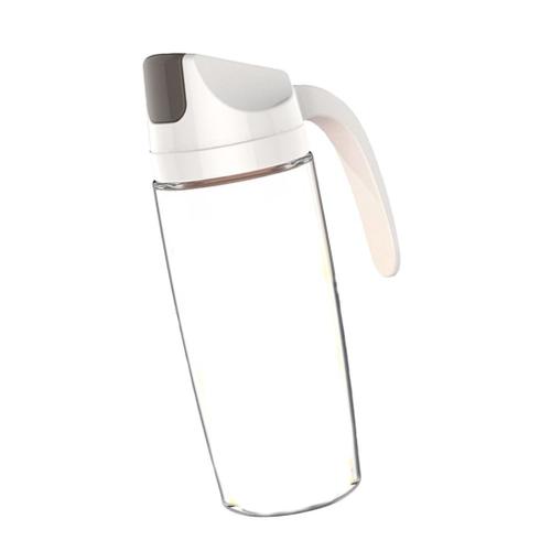 Bouteille Vinaigre À Huile Inoxydable Accessoire Cuisine Bidon Léger Blanc-600ml