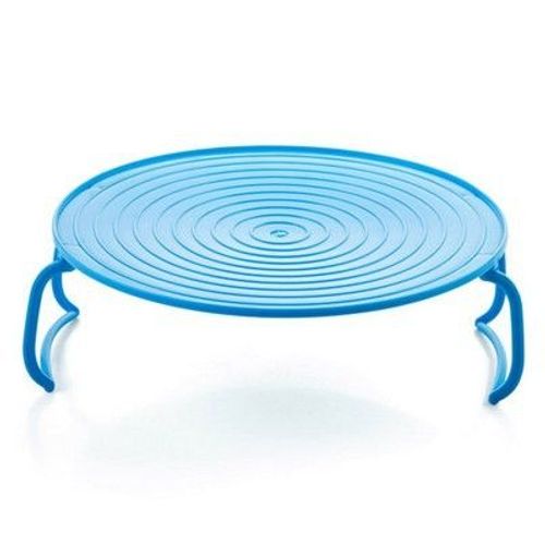 Plateau de cuisson à vapeur pour micro-ondes,support de plaque de four à vapeur,plateau de cuisson à vapeur,panier rond empileur à plusieurs couches - Type Blue