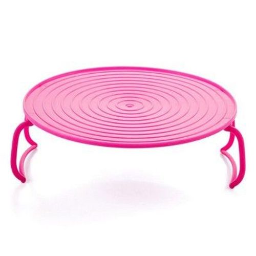 Plateau de cuisson à vapeur pour micro-ondes,support de plaque de four à vapeur,plateau de cuisson à vapeur,panier rond empileur à plusieurs couches - Type pink