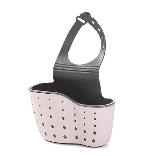 Mir de rangement suspendu en plastique pour évier,petits objets,ustensiles de cuisine,égouttoir,petits outils - Type pink