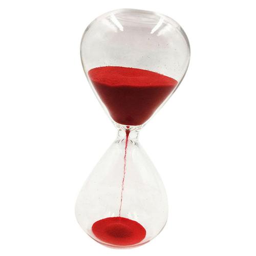 15 Minutes Sablier En Verre Sableuse De Sécurité Hourglass Minuterie De Sable Usage Multiple Décoration Maison Rouge