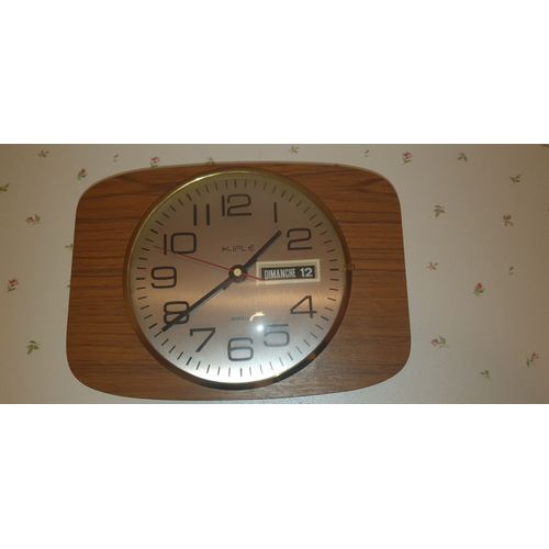 Horloge Murale Formica Avec Dateur Vintage