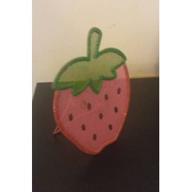 Porte bijoux fraise rose /Vert.