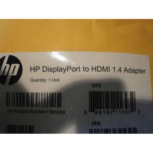 Adaptateur HP DisplayPort 1.4 à HDMI