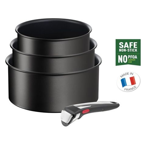 Tefal Set 4 Pièces Ingenio Unlimited Casseroles 16/18/20 Cm + 1 Poignée-Induction