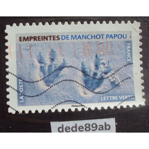 France 2021 . Empreintes D'animaux : Manchot Papou . Oblitéré Y&t A A 1962
