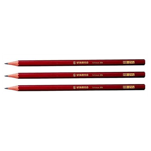 Stabilo Lot De 3 Crayons Papier Swano Héxagonal Tête Coupée Hb