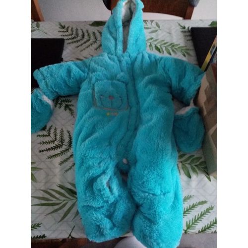 Combinaison Pilote Velour Bleu