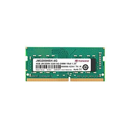 Transcend JetRAM - DDR4 - module - 4 Go - SO DIMM 260 broches - 3200 MHz / PC4-25600 - CL22 - 1.2 V - mémoire sans tampon - non ECC