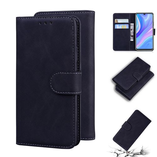 Huawei P Smart S / Y8p Coque, Saturcase Toucher Confortable Pu Cuir Magnétique Flip Portefeuille Support Porte-Carte Protecteur Housse Étui Pour Huawei P Smart S / Y8p (Noir)
