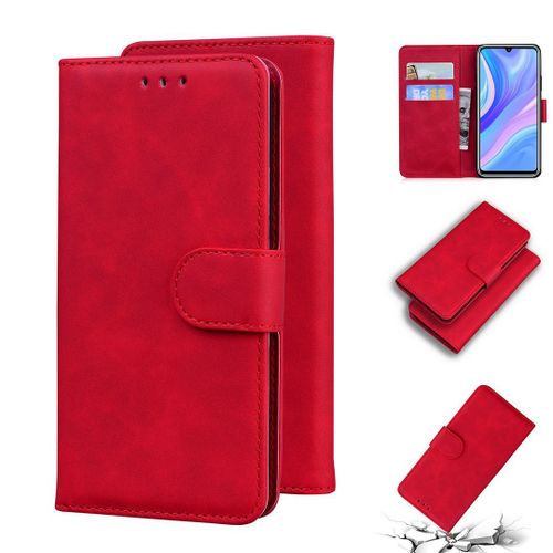 Huawei P Smart S / Y8p Coque, Saturcase Toucher Confortable Pu Cuir Magnétique Flip Portefeuille Support Porte-Carte Protecteur Housse Étui Pour Huawei P Smart S / Y8p (Rouge)