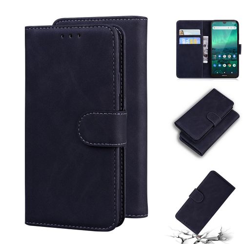 Nokia 1.3 Coque, Saturcase Toucher Confortable Pu Cuir Magnétique Flip Portefeuille Support Porte-Carte Protecteur Housse Étui Pour Nokia 1.3 (Noir)