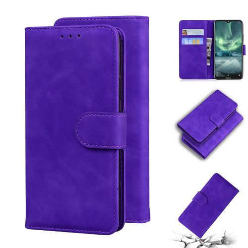 Nokia 6.2 / 7.2 Coque, Saturcase Toucher Confortable Pu Cuir Magnétique Flip Portefeuille Support Porte-Carte Protecteur Housse Étui Pour Nokia 6.2 / 7.2 (Violet)