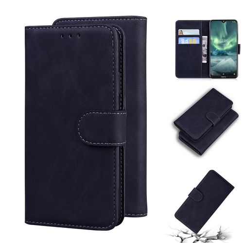 Nokia 6.2 / 7.2 Coque, Saturcase Toucher Confortable Pu Cuir Magnétique Flip Portefeuille Support Porte-Carte Protecteur Housse Étui Pour Nokia 6.2 / 7.2 (Noir)