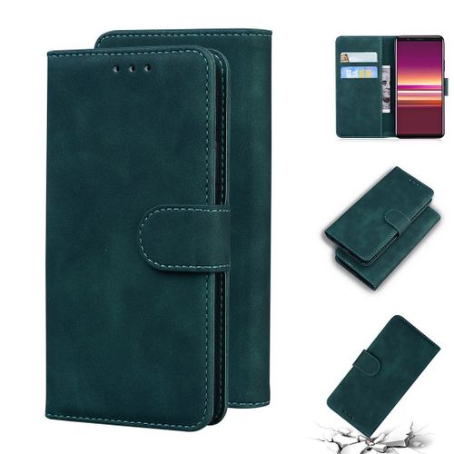 Sony Xperia 5 Coque, Saturcase Toucher Confortable Pu Cuir Magnétique Flip Portefeuille Support Porte-Carte Protecteur Housse Étui Pour Sony Xperia 5 (Vert)