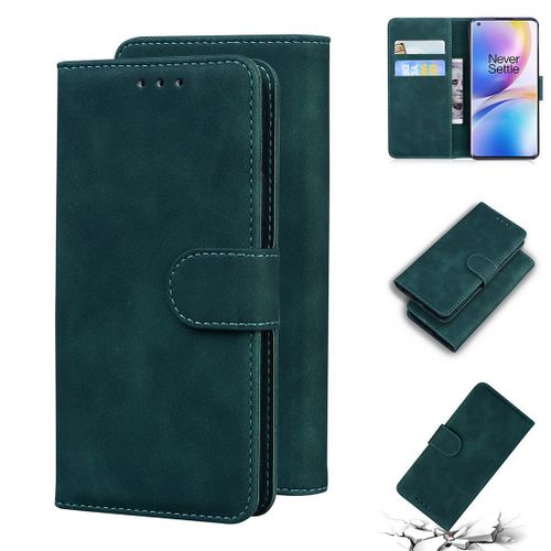 Oneplus 8 Pro Coque, Saturcase Toucher Confortable Pu Cuir Magnétique Flip Portefeuille Support Porte-Carte Protecteur Housse Étui Pour Oneplus 8 Pro (Vert)