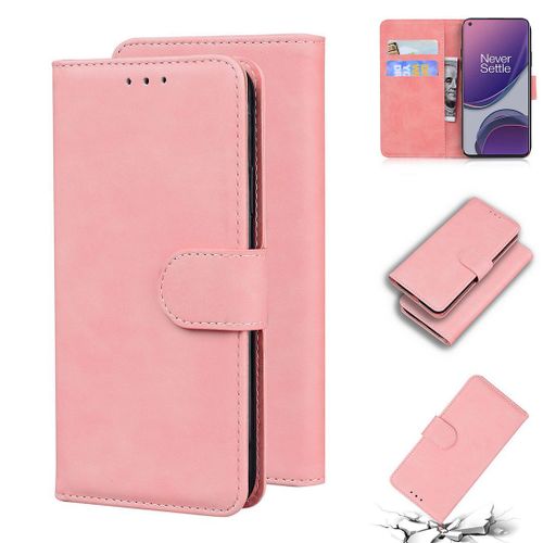 Oneplus 8t Coque, Saturcase Toucher Confortable Pu Cuir Magnétique Flip Portefeuille Support Porte-Carte Protecteur Housse Étui Pour Oneplus 8t (Rose)