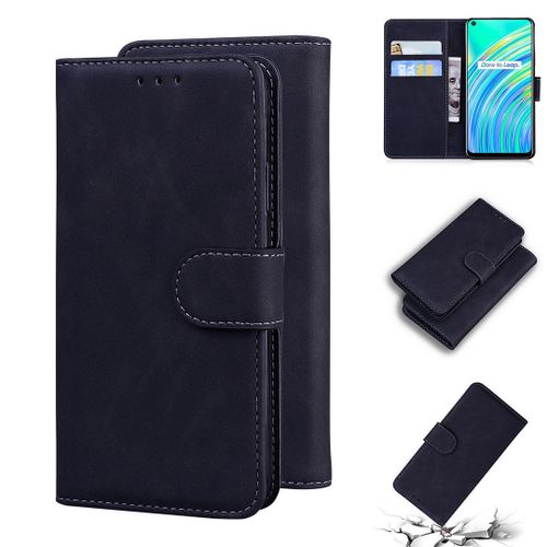 Realme 7i / Realme C17 Coque, Saturcase Toucher Confortable Pu Cuir Magnétique Flip Portefeuille Support Porte-Carte Protecteur Housse Étui Pour Realme 7i / Realme C17 (Noir)