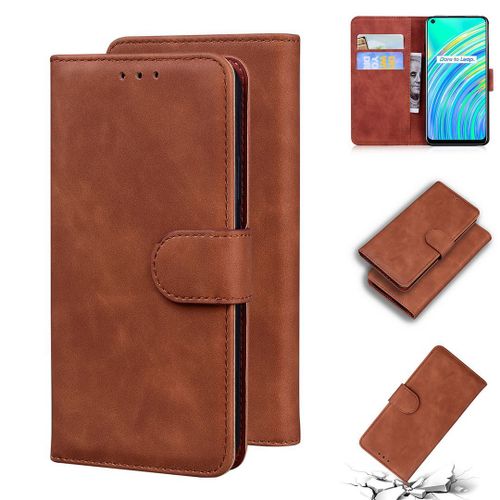 Realme 7i / Realme C17 Coque, Saturcase Toucher Confortable Pu Cuir Magnétique Flip Portefeuille Support Porte-Carte Protecteur Housse Étui Pour Realme 7i / Realme C17 (Marron)