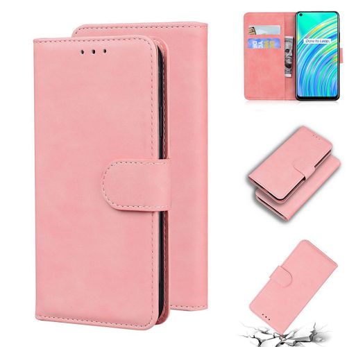 Realme 7i / Realme C17 Coque, Saturcase Toucher Confortable Pu Cuir Magnétique Flip Portefeuille Support Porte-Carte Protecteur Housse Étui Pour Realme 7i / Realme C17 (Rose)