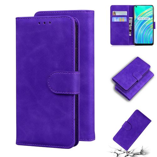 Realme 7i / Realme C17 Coque, Saturcase Toucher Confortable Pu Cuir Magnétique Flip Portefeuille Support Porte-Carte Protecteur Housse Étui Pour Realme 7i / Realme C17 (Violet)