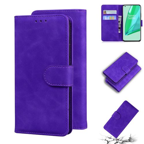 Oneplus 9 Pro Coque, Saturcase Toucher Confortable Pu Cuir Magnétique Flip Portefeuille Support Porte-Carte Protecteur Housse Étui Pour Oneplus 9 Pro (Violet)