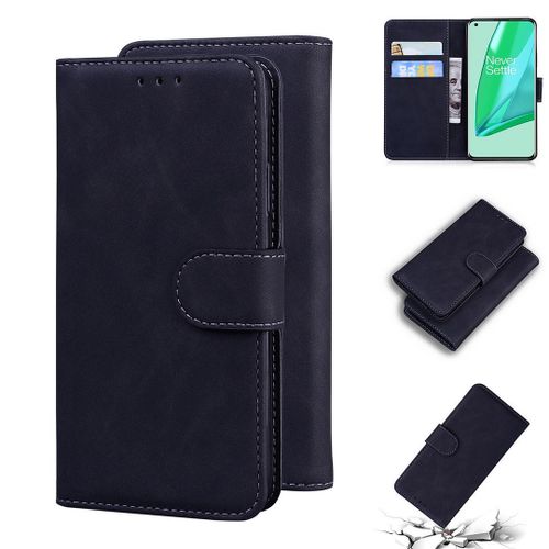 Oneplus 9 Pro Coque, Saturcase Toucher Confortable Pu Cuir Magnétique Flip Portefeuille Support Porte-Carte Protecteur Housse Étui Pour Oneplus 9 Pro (Noir)
