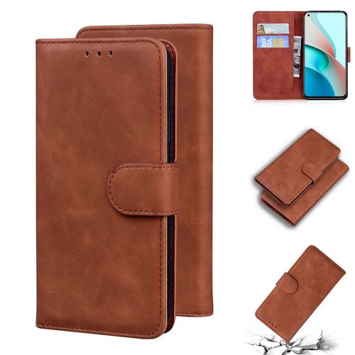 Xiaomi Redmi Note 9t Coque, Saturcase Toucher Confortable Pu Cuir Magnétique Flip Portefeuille Support Porte-Carte Protecteur Housse Étui Pour Xiaomi Redmi Note 9t (Marron)