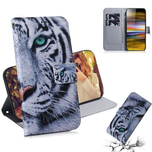 Sony Xperia 10 Plus Coque, Saturcase Beau Pu Cuir Magnétique Flip Portefeuille Support Porte-Carte Protecteur Housse Étui Pour Sony Xperia 10 Plus (Tx-2)