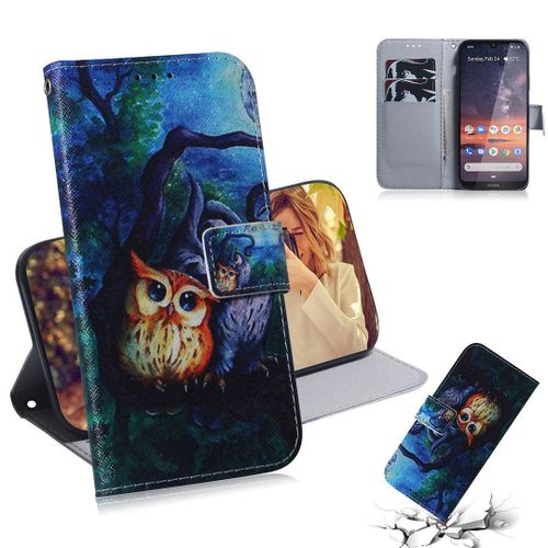 Nokia 3.2 Coque, Saturcase Beau Pu Cuir Magnétique Flip Portefeuille Support Porte-Carte Protecteur Housse Étui Pour Nokia 3.2 (Tx-6)