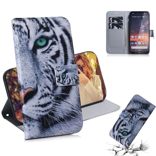 Nokia 3.2 Coque, Saturcase Beau Pu Cuir Magnétique Flip Portefeuille Support Porte-Carte Protecteur Housse Étui Pour Nokia 3.2 (Tx-2)
