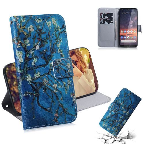 Nokia 3.2 Coque, Saturcase Beau Pu Cuir Magnétique Flip Portefeuille Support Porte-Carte Protecteur Housse Étui Pour Nokia 3.2 (Tx-1)