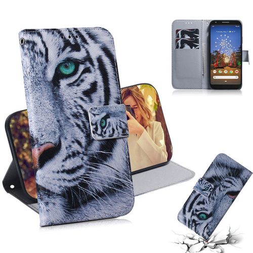 Google Pixel 3a Xl Coque, Saturcase Beau Pu Cuir Magnétique Flip Portefeuille Support Porte-Carte Protecteur Housse Étui Pour Google Pixel 3a Xl (Tx-2)