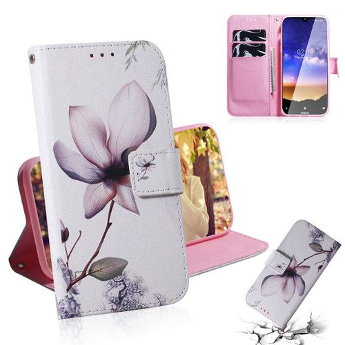 Nokia 2.2 Coque, Saturcase Beau Pu Cuir Magnétique Flip Portefeuille Support Porte-Carte Protecteur Housse Étui Pour Nokia 2.2 (Tx-7)