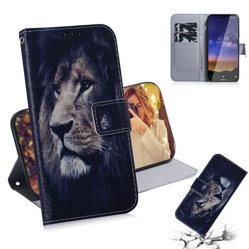 Nokia 2.2 Coque, Saturcase Beau Pu Cuir Magnétique Flip Portefeuille Support Porte-Carte Protecteur Housse Étui Pour Nokia 2.2 (Tx-3)