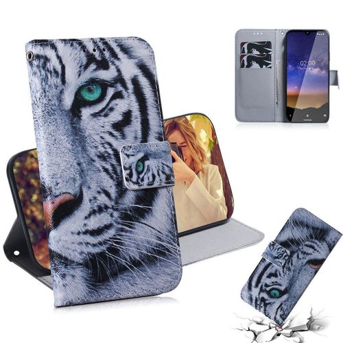 Nokia 2.2 Coque, Saturcase Beau Pu Cuir Magnétique Flip Portefeuille Support Porte-Carte Protecteur Housse Étui Pour Nokia 2.2 (Tx-2)