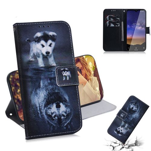 Nokia 2.2 Coque, Saturcase Beau Pu Cuir Magnétique Flip Portefeuille Support Porte-Carte Protecteur Housse Étui Pour Nokia 2.2 (Tx-10)