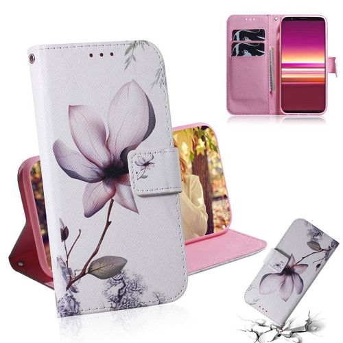 Sony Xperia 5 Coque, Saturcase Beau Pu Cuir Magnétique Flip Portefeuille Support Porte-Carte Protecteur Housse Étui Pour Sony Xperia 5 (Tx-7)