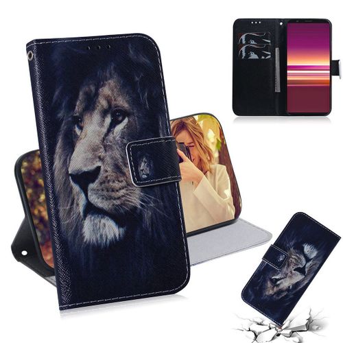 Sony Xperia 5 Coque, Saturcase Beau Pu Cuir Magnétique Flip Portefeuille Support Porte-Carte Protecteur Housse Étui Pour Sony Xperia 5 (Tx-3)