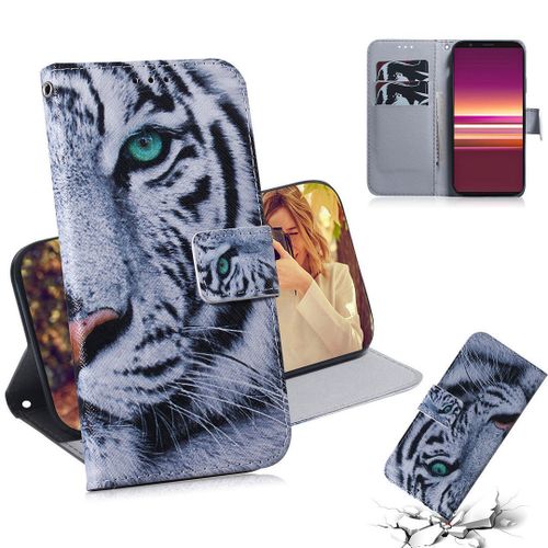 Sony Xperia 5 Coque, Saturcase Beau Pu Cuir Magnétique Flip Portefeuille Support Porte-Carte Protecteur Housse Étui Pour Sony Xperia 5 (Tx-2)