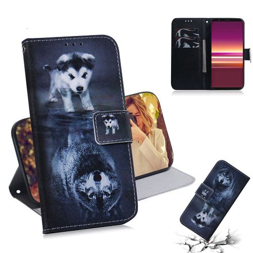 Sony Xperia 5 Coque, Saturcase Beau Pu Cuir Magnétique Flip Portefeuille Support Porte-Carte Protecteur Housse Étui Pour Sony Xperia 5 (Tx-10)